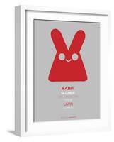 Red Rabbit Multilingual Poster-NaxArt-Framed Art Print