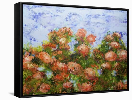 Red Ribbon Roses-Allan Friedlander-Framed Stretched Canvas