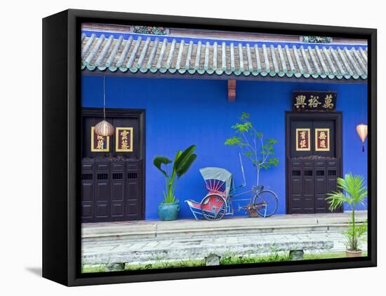 Red Rickshaw and Traditional Chinese Doorway, Chinatown District, Georgetown, Penang, Malaysia-Gavin Hellier-Framed Stretched Canvas