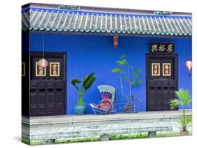 Red Rickshaw and Traditional Chinese Doorway, Chinatown District, Georgetown, Penang, Malaysia-Gavin Hellier-Stretched Canvas