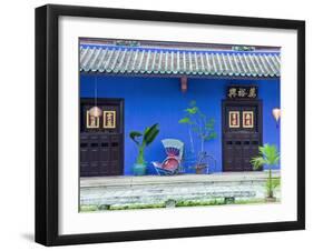 Red Rickshaw and Traditional Chinese Doorway, Chinatown District, Georgetown, Penang, Malaysia-Gavin Hellier-Framed Photographic Print