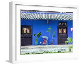 Red Rickshaw and Traditional Chinese Doorway, Chinatown District, Georgetown, Penang, Malaysia-Gavin Hellier-Framed Photographic Print