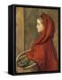 Red Riding Hood (A Portrait of Effie Millais, the artist's daughter)-John Everett Millais-Framed Stretched Canvas