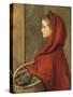 Red Riding Hood (A Portrait of Effie Millais, the artist's daughter)-John Everett Millais-Stretched Canvas