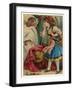 Red Riding Hood and Woof-null-Framed Art Print