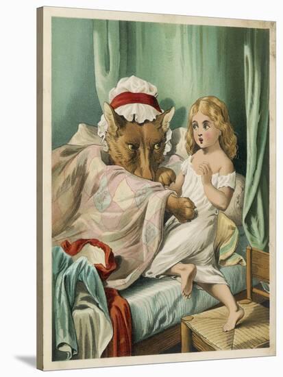 Red Riding Hood Bed-null-Stretched Canvas