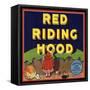 Red Riding Hood Brand - Charter Oak, California - Citrus Crate Label-Lantern Press-Framed Stretched Canvas