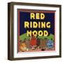 Red Riding Hood Brand - Charter Oak, California - Citrus Crate Label-Lantern Press-Framed Art Print