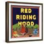 Red Riding Hood Brand - Charter Oak, California - Citrus Crate Label-Lantern Press-Framed Art Print