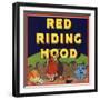 Red Riding Hood Brand - Charter Oak, California - Citrus Crate Label-Lantern Press-Framed Art Print