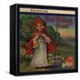 Red Riding Hood Brand - Charter Oak, California - Citrus Crate Label-Lantern Press-Framed Stretched Canvas