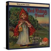 Red Riding Hood Brand - Charter Oak, California - Citrus Crate Label-Lantern Press-Stretched Canvas