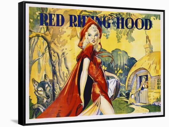 Red Riding Hood Color Print-null-Framed Stretched Canvas