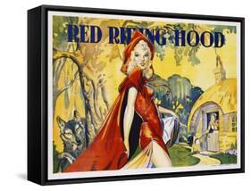 Red Riding Hood Color Print-null-Framed Stretched Canvas