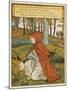 Red Riding Hood Makes a Pretty Nosegay with Wild Flowers from the Glade-Walter Crane-Mounted Art Print