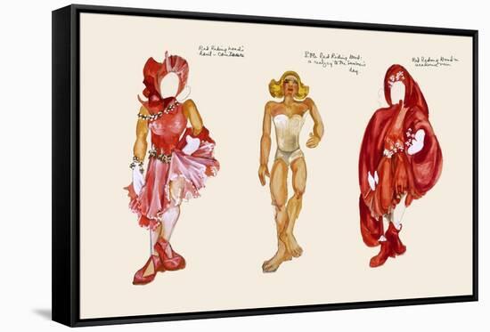 Red Riding Hood paper Doll-Zelda Fitzgerald-Framed Stretched Canvas