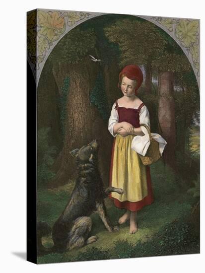 Red Riding Hood: 'Rothkaeppchen'-Eduard Steinbruck-Stretched Canvas