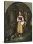 Red Riding Hood: 'Rothkaeppchen'-Eduard Steinbruck-Stretched Canvas