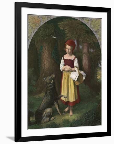 Red Riding Hood: 'Rothkaeppchen'-Eduard Steinbruck-Framed Giclee Print