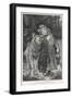 Red Riding Hood Smiles Down on the Wolf. the Wolf Shows His Teeth in Reply-null-Framed Photographic Print