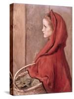 Red Riding Hood-John Everett Millais-Stretched Canvas