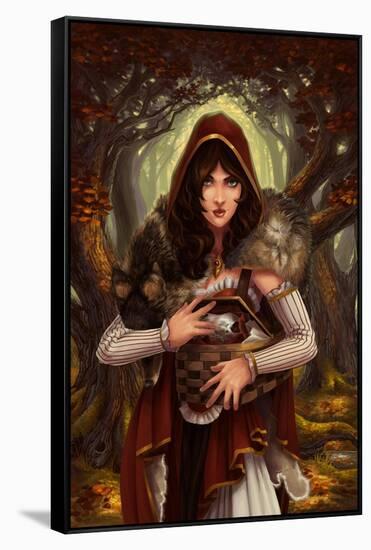 Red Riding Hood-Lantern Press-Framed Stretched Canvas