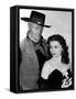 RED RIVER, 1948 directed by HOWARD HAWKS John Wayne and Joanne Dru (b/w photo)-null-Framed Stretched Canvas