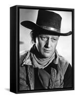 RED RIVER, 1948 directed by HOWARD HAWKS John Wayne (b/w photo)-null-Framed Stretched Canvas