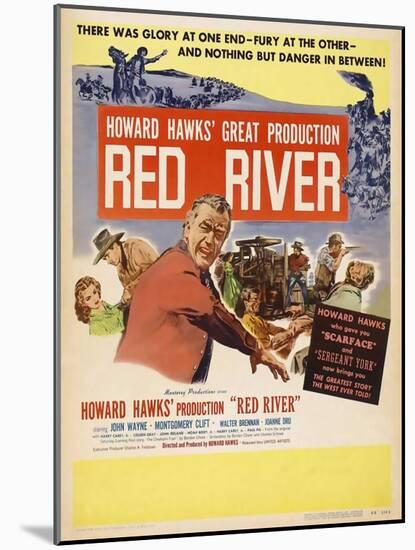 Red River, 1948-null-Mounted Art Print