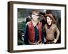 RED RIVER, from left: John Wayne, Montgomery Clift, 1948-null-Framed Photo