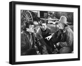 Red River, from Left: Noah Beery Jr., Montgomery Clift, Walter Brennan, 1948-null-Framed Photo