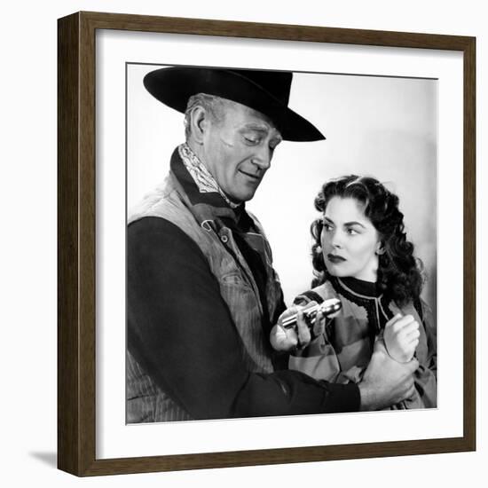 Red River, John Wayne, Joanne Dru, 1948-null-Framed Photo