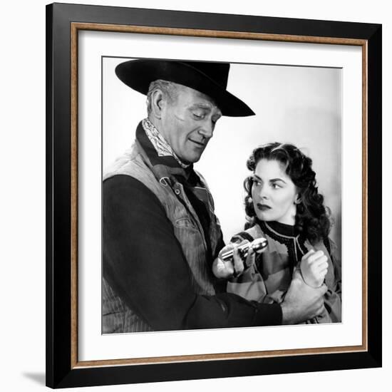 Red River, John Wayne, Joanne Dru, 1948-null-Framed Photo