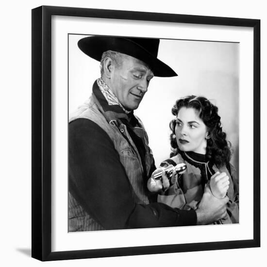 Red River, John Wayne, Joanne Dru, 1948-null-Framed Photo