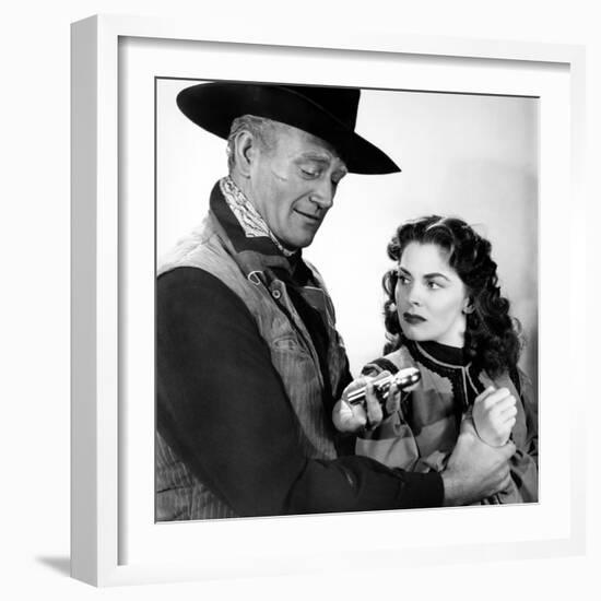 Red River, John Wayne, Joanne Dru, 1948-null-Framed Photo