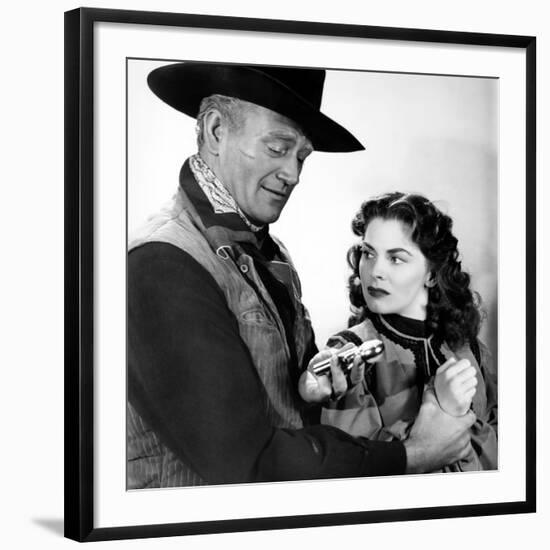 Red River, John Wayne, Joanne Dru, 1948-null-Framed Photo