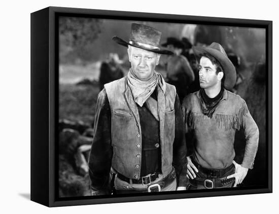 Red River, John Wayne, Montgomery Clift, 1948-null-Framed Stretched Canvas