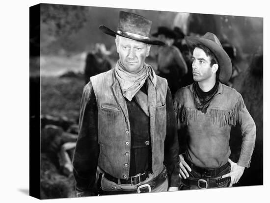 Red River, John Wayne, Montgomery Clift, 1948-null-Stretched Canvas