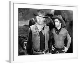 Red River, John Wayne, Montgomery Clift, 1948-null-Framed Photo