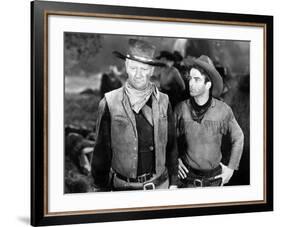 Red River, John Wayne, Montgomery Clift, 1948-null-Framed Photo