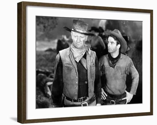 Red River, John Wayne, Montgomery Clift, 1948-null-Framed Photo