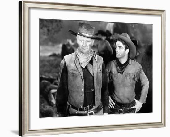 Red River, John Wayne, Montgomery Clift, 1948-null-Framed Photo