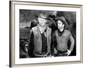 Red River, John Wayne, Montgomery Clift, 1948-null-Framed Photo