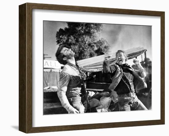 Red River, Montgomery Clift, John Wayne, 1948-null-Framed Photo