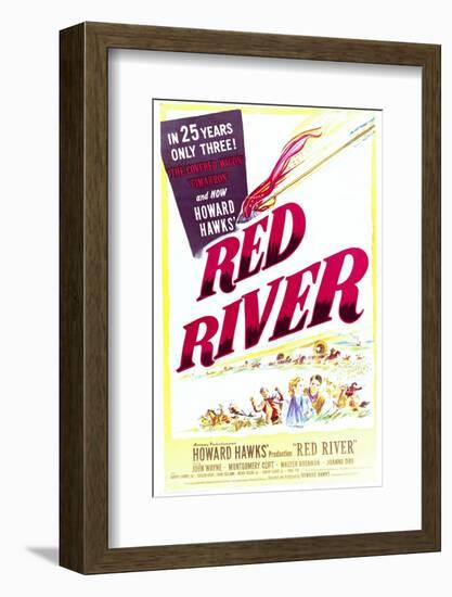 Red River - Movie Poster Reproduction-null-Framed Photo