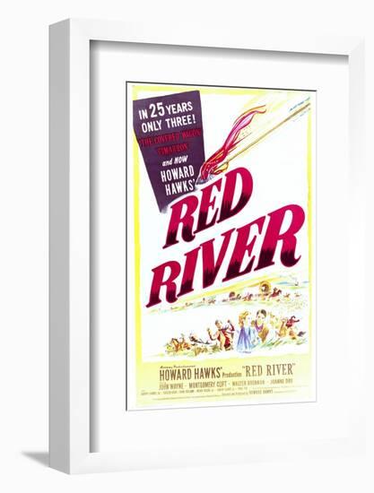 Red River - Movie Poster Reproduction-null-Framed Photo