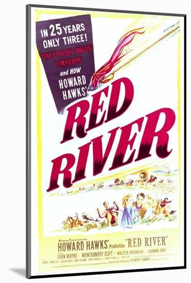 Red River - Movie Poster Reproduction-null-Mounted Photo