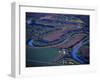 Red River of the North Aerial, near Fargo, North Dakota, USA-Chuck Haney-Framed Premium Photographic Print