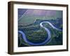 Red River Runs in Farm Country on North Dakota and Minnesota Border, USA-Chuck Haney-Framed Photographic Print