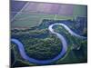 Red River Runs in Farm Country on North Dakota and Minnesota Border, USA-Chuck Haney-Mounted Photographic Print